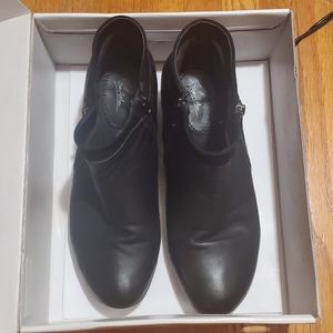 Soft Moc Black Ankle Boots